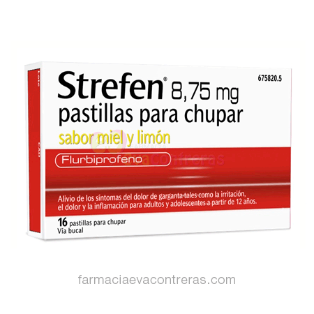 Strefen Pastillas: Precio, Prospecto y Sabor miel y limón