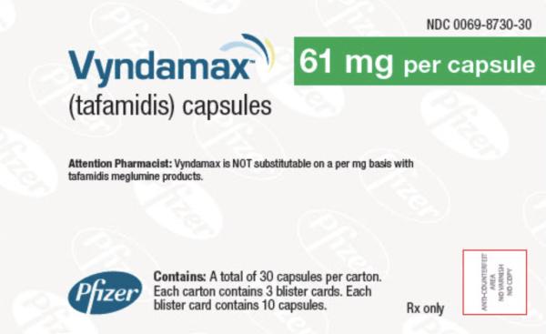 Tafamidis 61 mg: Prospecto de cápsulas blandas Vyndaqel