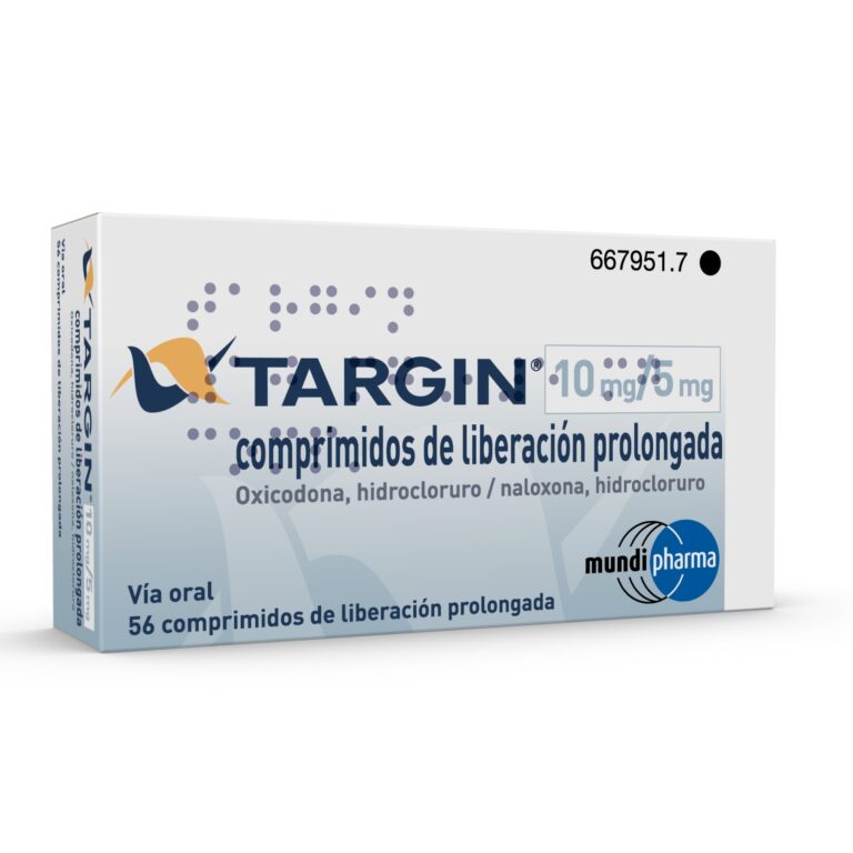 Targin 20 efectos secundarios: información sobre los comprimidos de liberación prolongada de 10 mg/5 mg
