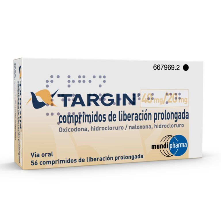 Targin 20 efectos secundarios: Prospecto y dosificación actualizada