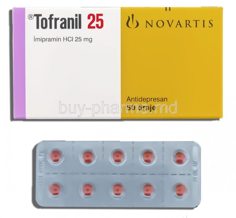 Tofranil 25 mg: Uso, dosis y beneficios de estos comprimidos revestidos
