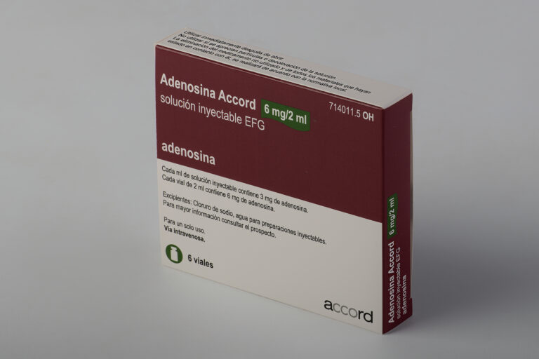 Tratamiento de urgencia para taquicardia sinusal: Ficha técnica de Adenocor 6 mg/2 ml inyectable