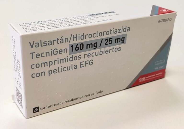 Valsartan hidroclorotiazida 160/25: Prospecto y dosificación