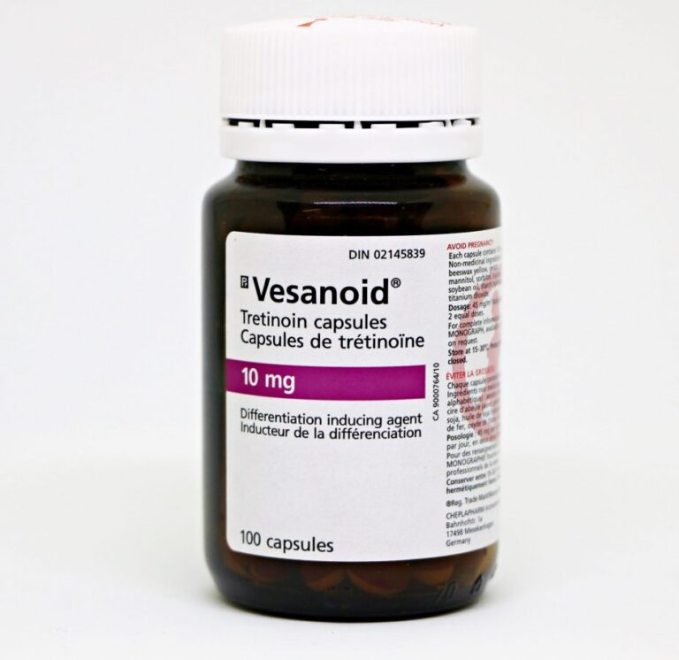 Vesanoid 10 mg: Prospecto y nombre comercial de la tretinoína en España