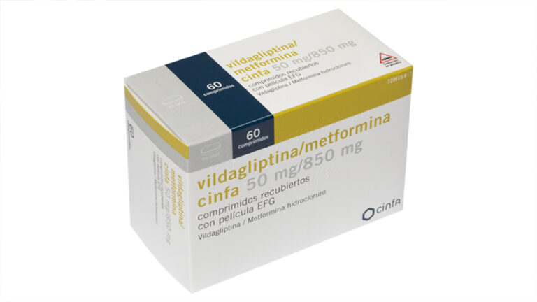 Vildagliptina/metformina ratiopharm 50 mg/850 mg: prospecto, dosis y información EFG