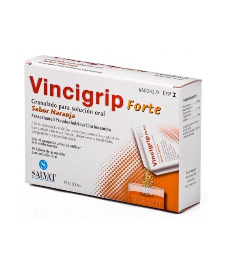Vincigrip Forte: Beneficios y usos del granulado para solución oral de sabor naranja