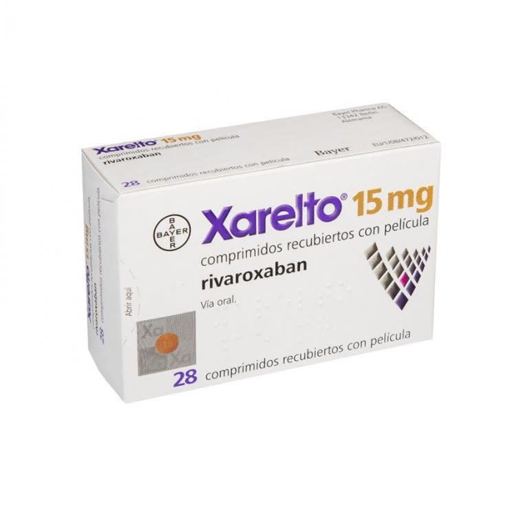 Xarelto 15 mg: Prospecto, indicaciones y efectos – Comprimidos recubiertos con película (100 comprimidos)